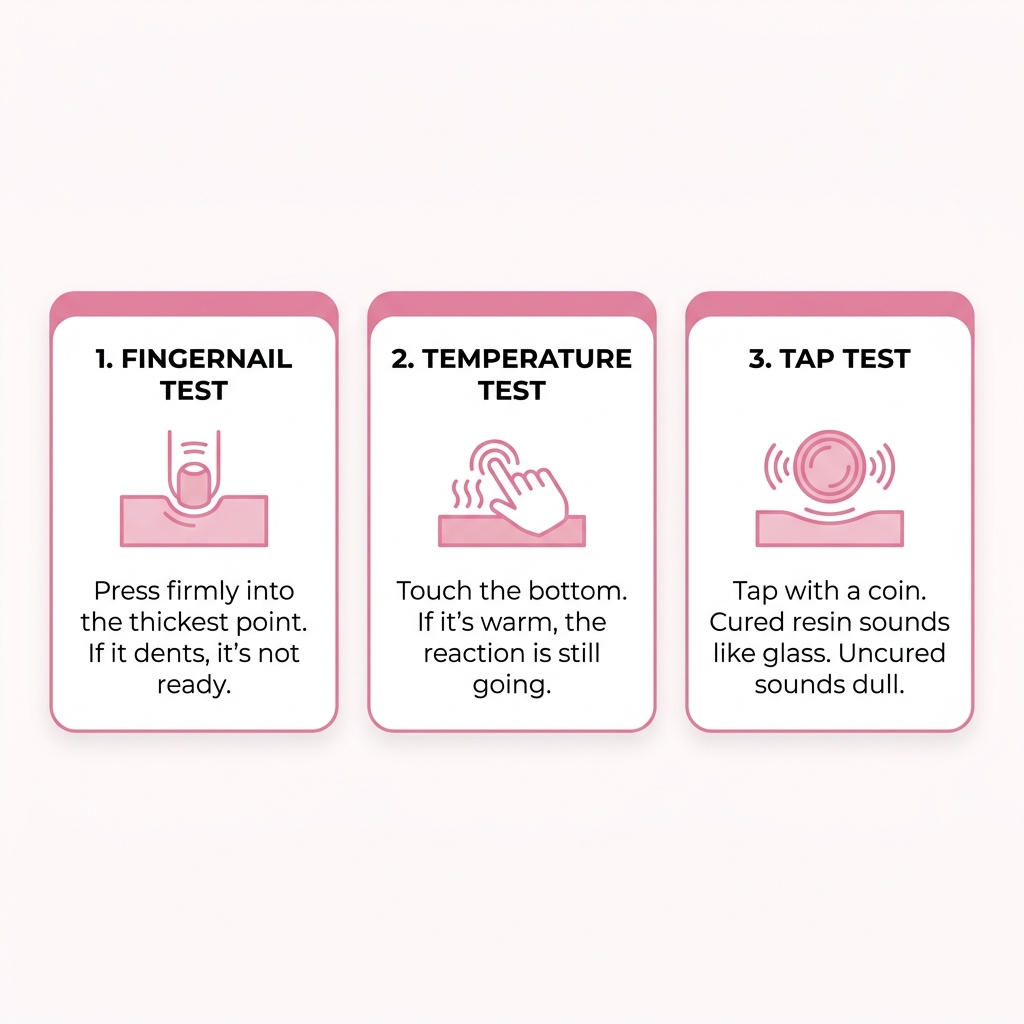 Three simple tests to check if your resin is fully cured