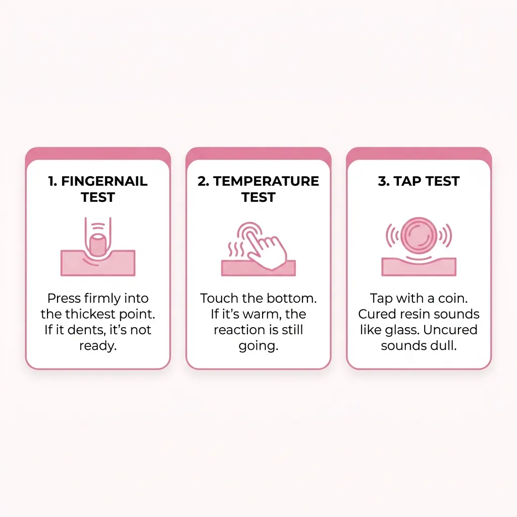 Three simple tests to check if your resin is fully cured