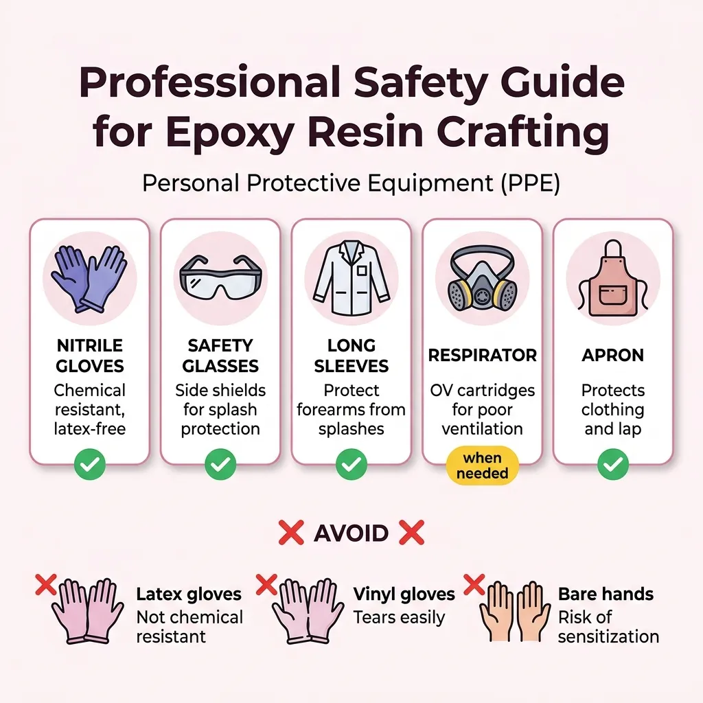 Essential PPE for safe epoxy resin crafting — what to wear and what to avoid