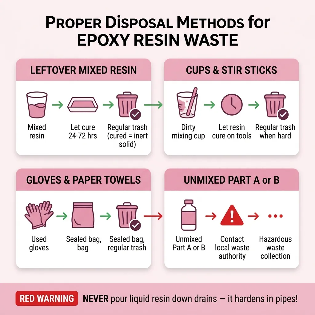 How to properly dispose of different types of epoxy resin waste